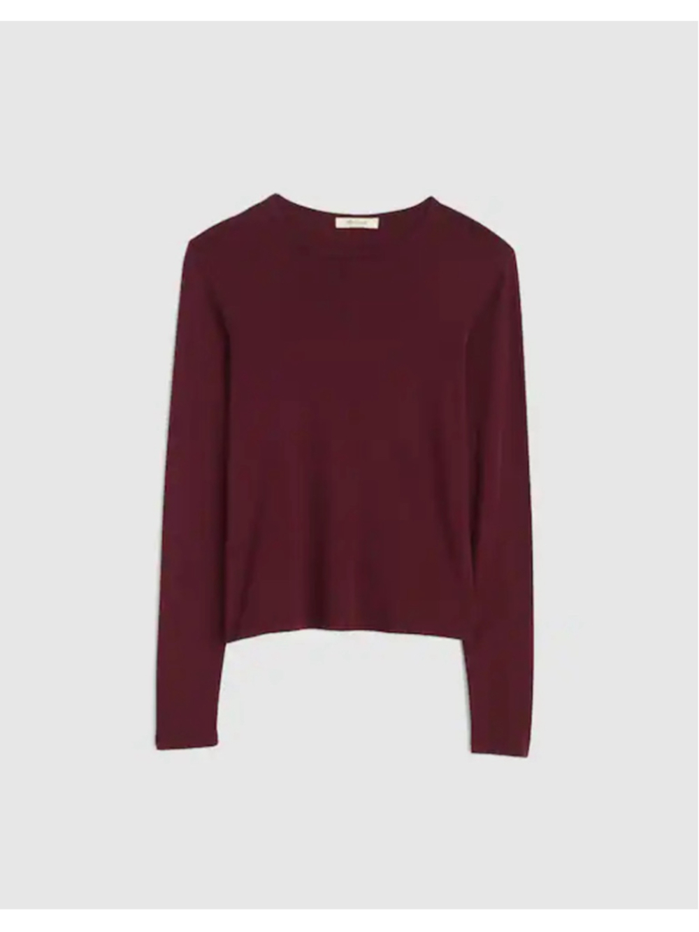 NWT Madewell Crewneck Long-Sleeve Tee in SoSoft Cotton 
 medium dark pomegranate